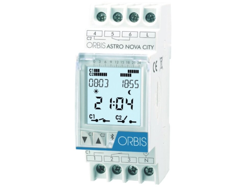 DIGI ORBIS ASTRO spínací hodiny na DIN lištu do rozvaděče