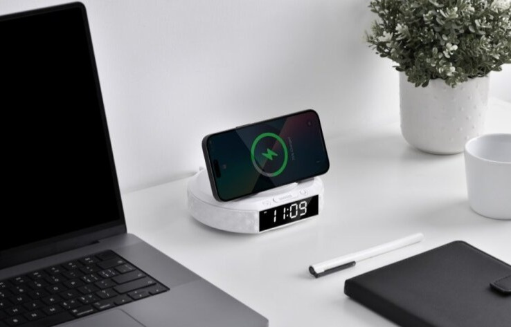 Multifunkční stolní hodiny Immax CLOCK, Qi bezdrátová nabíječka 3v1, 5W/10W