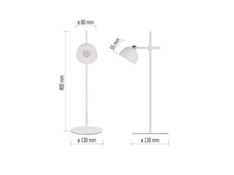 LED stolní lampa SOPHIE, nabíjecí, bílá