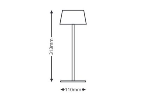 Venkovní solární LED stolní lampička EVA 2,7W stmívatelná IP54 černá