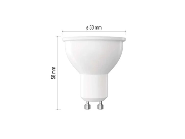 Stmívatelná LED žárovka EMOS 3step 7W patice GU10 neutrální bílá, krokové stmívání (60W) ZQ8E44S