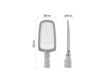 LED veřejné svítidlo SOLIS 70W, 8400 lm, neutrální bílá