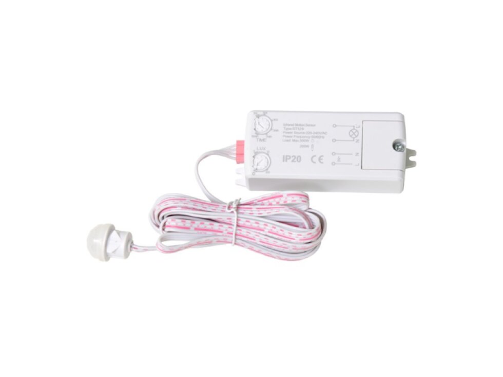 EST129-BI pohybový senzor PIR zápustný nábytkový na 230V pro LED zařízení a pásky