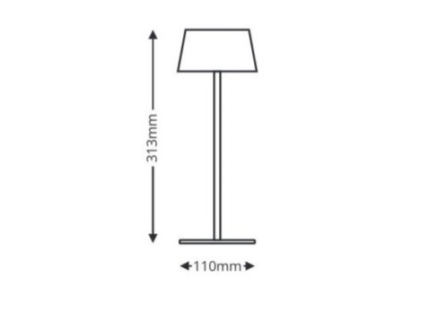 Venkovní solární LED stolní lampička EVA 2,7W stmívatelná IP54 bílá