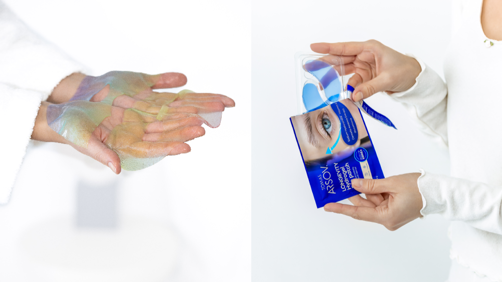 2x LONGEVITY Hydrogelové polštářky a 2x LIFTING EXPRESS Hydrogelová maska