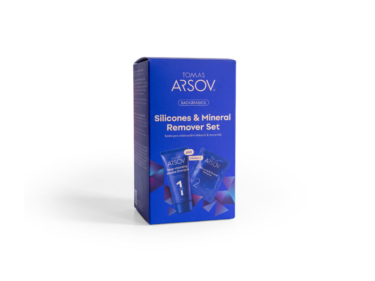BACK2BASICS Hloubkově čisticí zásaditý šampon pH9 45 ml + odstraňovač silikonů a minerálů 4 g