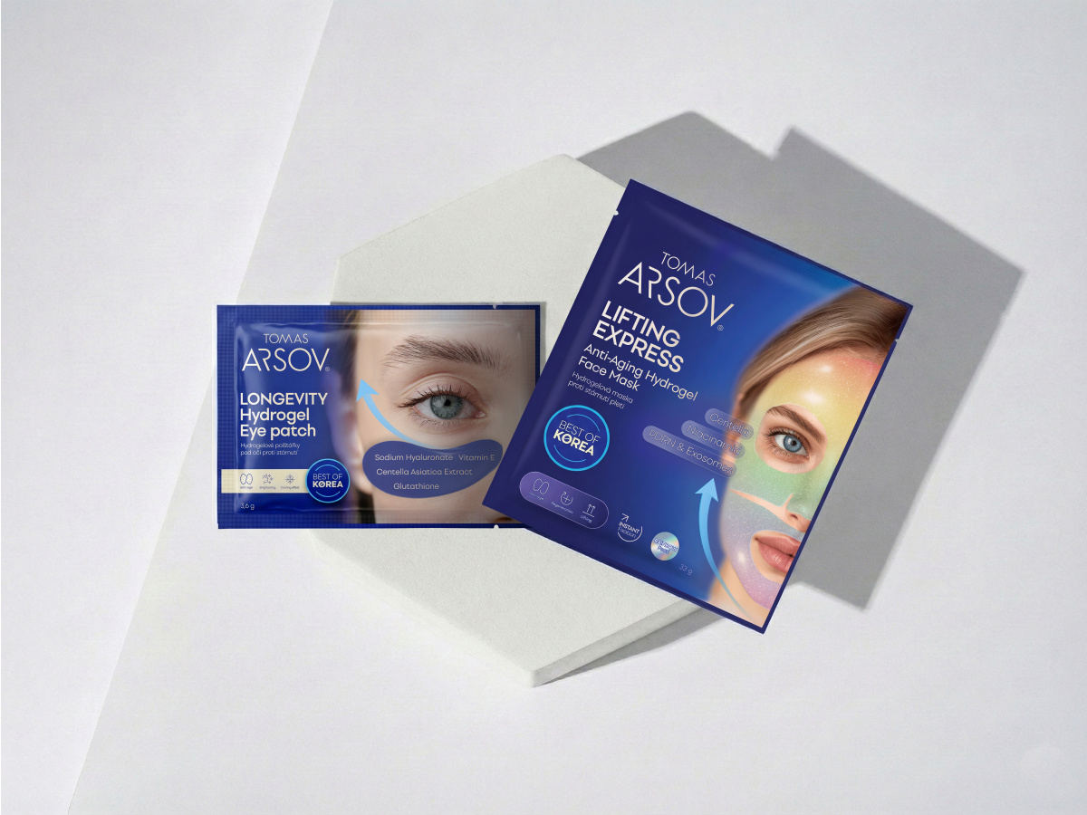 2x LONGEVITY Hydrogelové polštářky a 2x LIFTING EXPRESS Hydrogelová maska