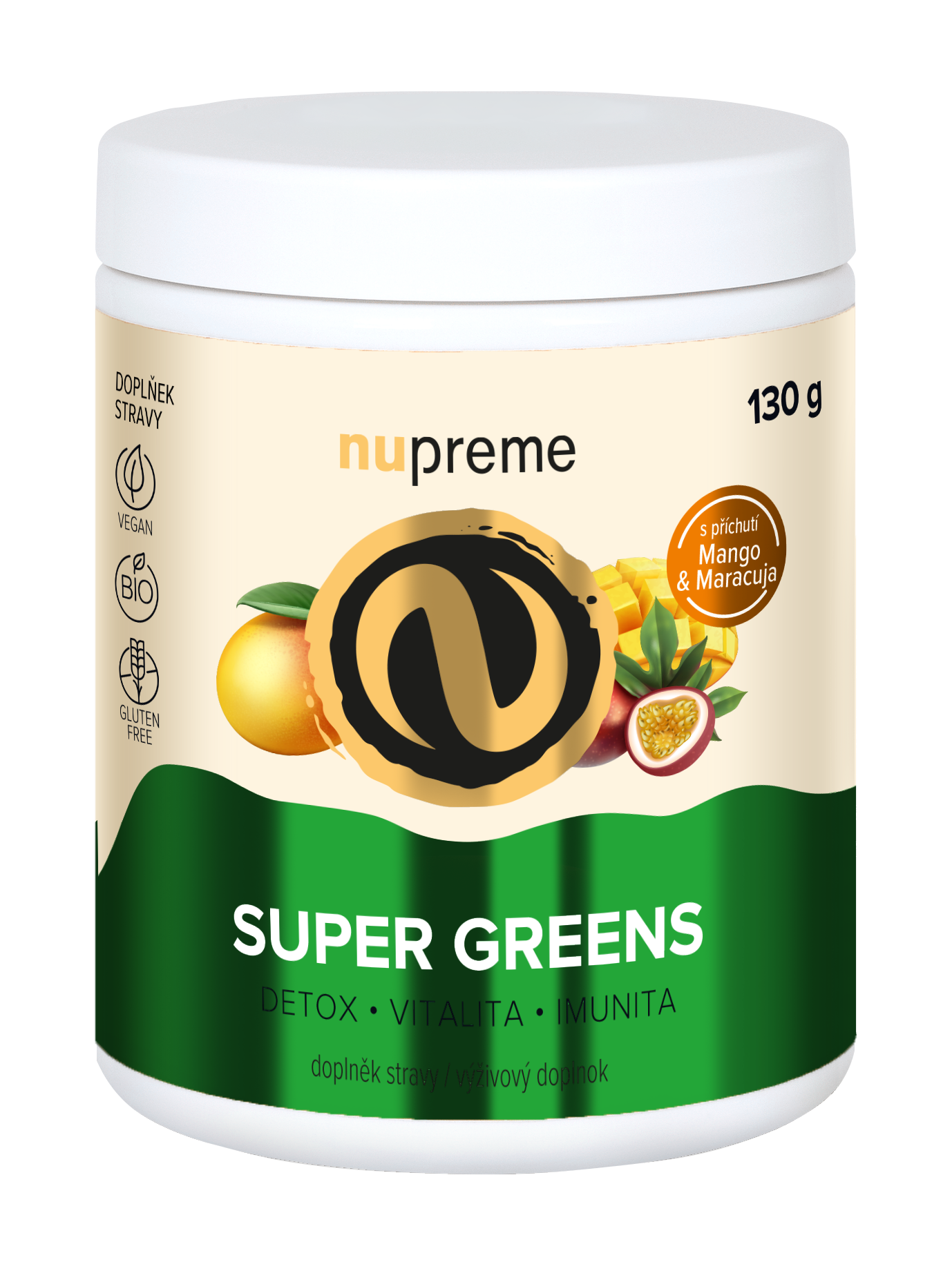Super Greens Mango & Maracuja 130g BIO