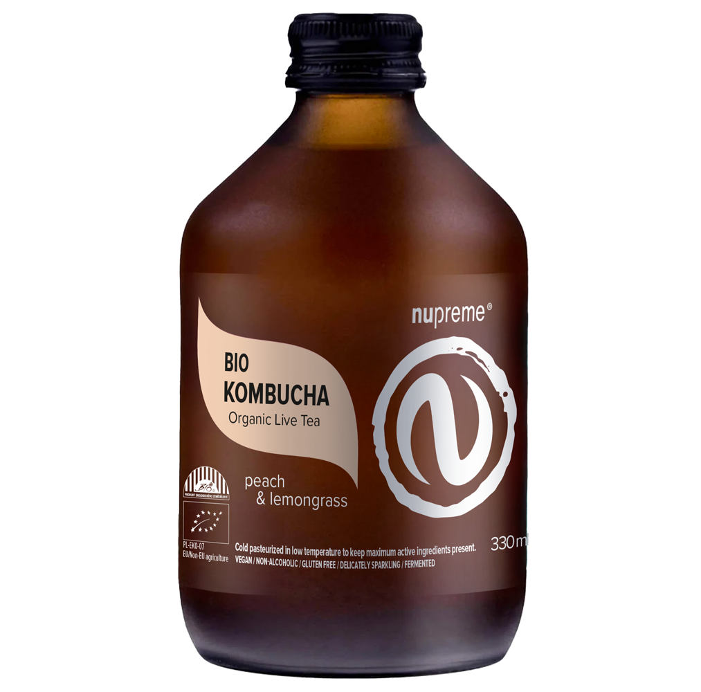 Kombucha Peach & Lemon grass 330 ml BIO