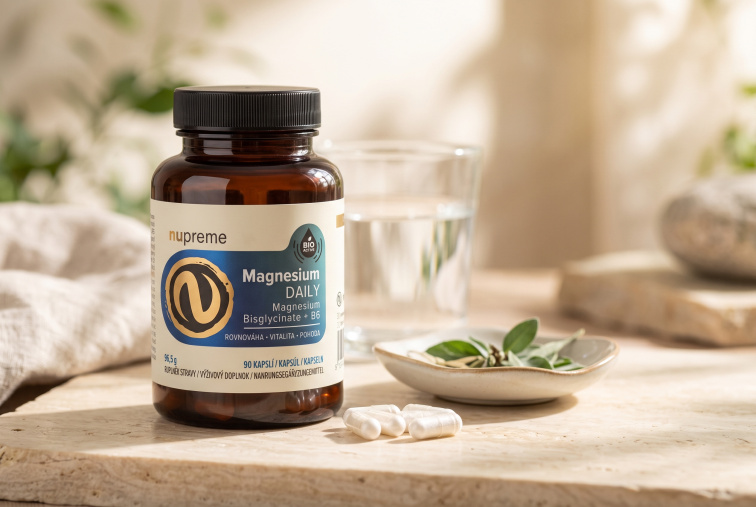Magnesium Bisglycinát+B6 DAILY 90 kapslí