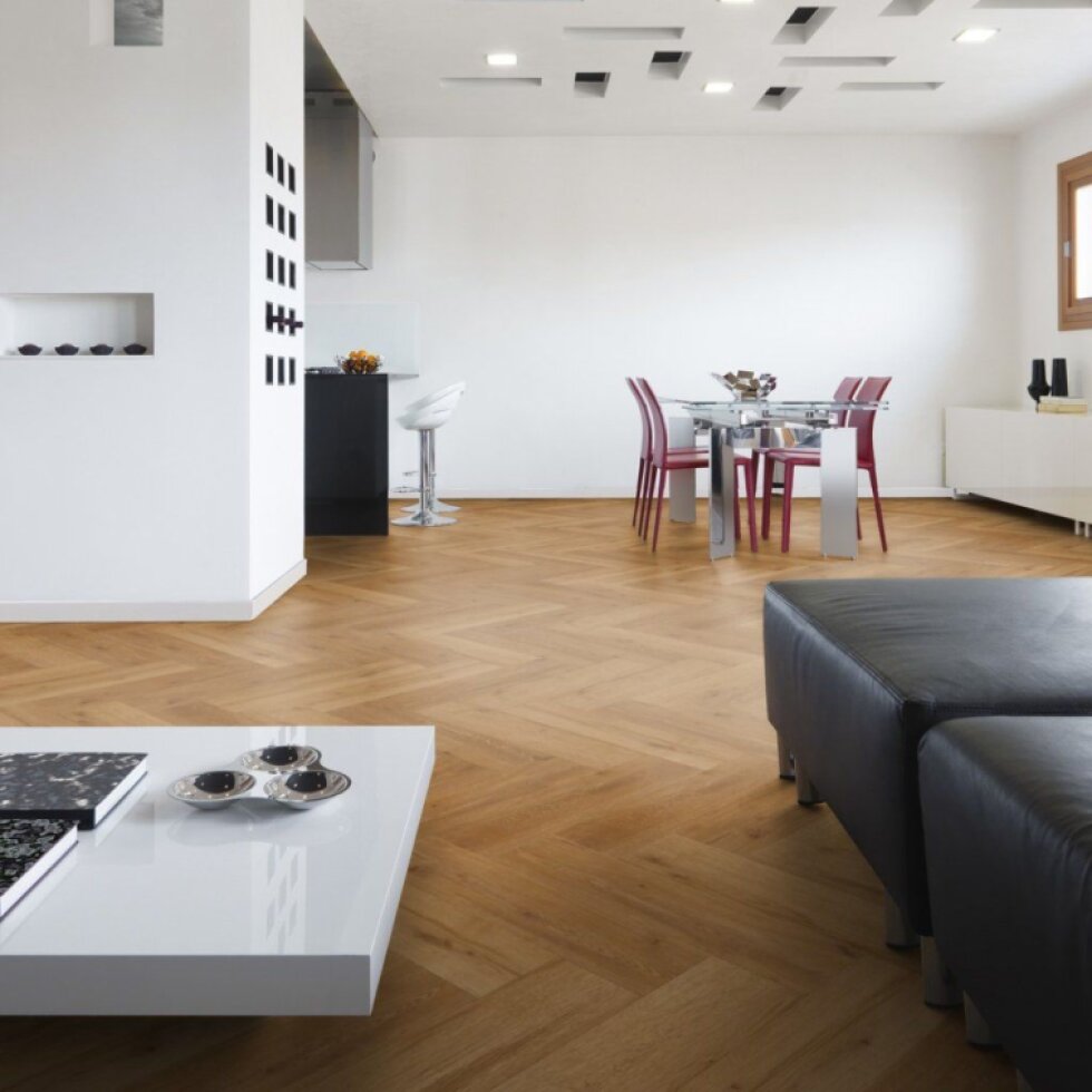 Expona Domestic 5872 Golden Valley Oak Parquet - lepená vinylová podlaha, vzor drevo