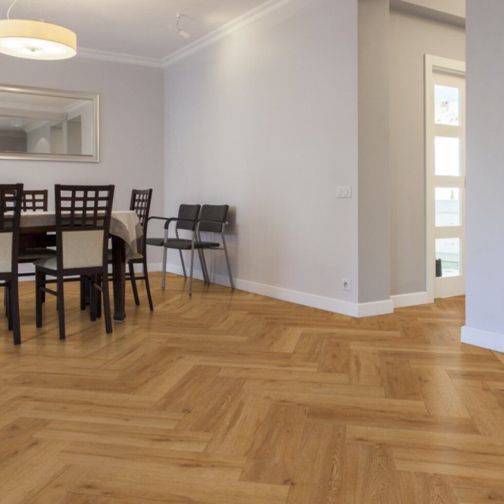 Expona Domestic 5872 Golden Valley Oak Parquet - lepená vinylová podlaha, vzor drevo
