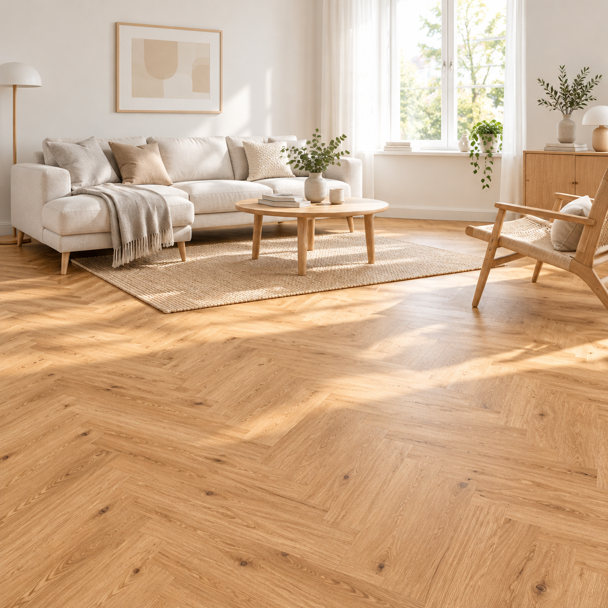Ecoline HB lepený - rybia kosť 9590 Dub kráľovský hnedý