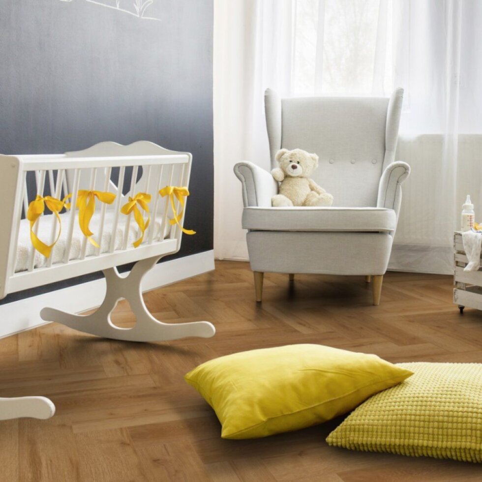 Expona Domestic 5872 Golden Valley Oak Parquet - lepená vinylová podlaha, vzor drevo