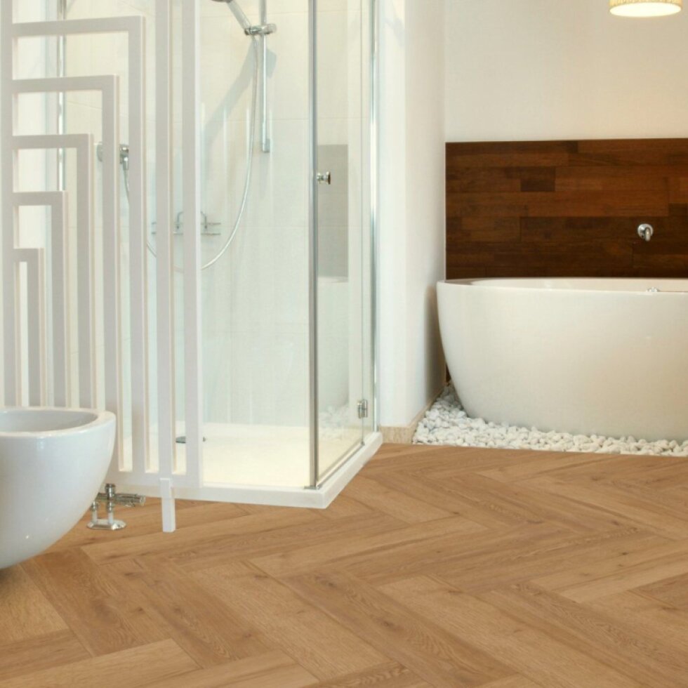 Expona Domestic 5872 Golden Valley Oak Parquet - lepená vinylová podlaha, vzor drevo