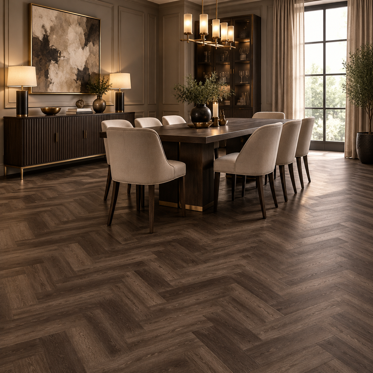 Expona Domestic 5883 Sunset Oak Parquet - lepená vinylová podlaha