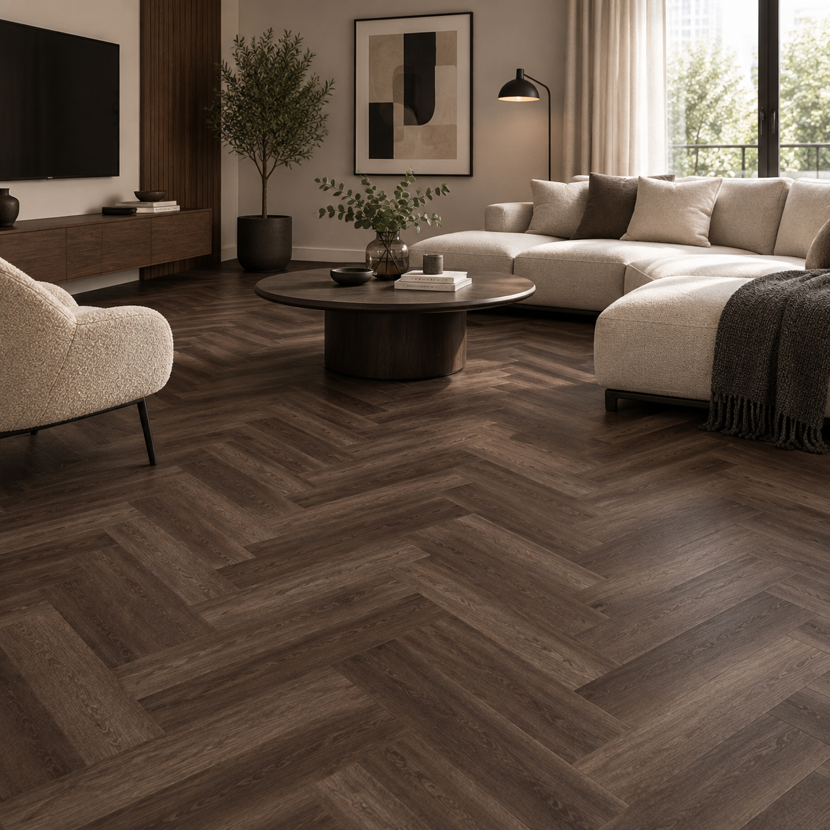 Expona Domestic 5883 Sunset Oak Parquet - lepená vinylová podlaha