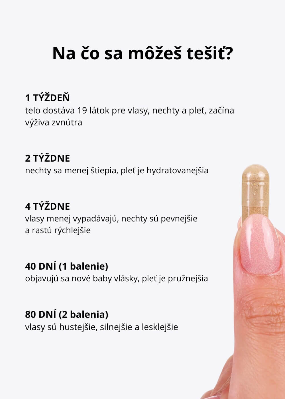 VENIRA kapsule pre vlasy, nechty a pleť