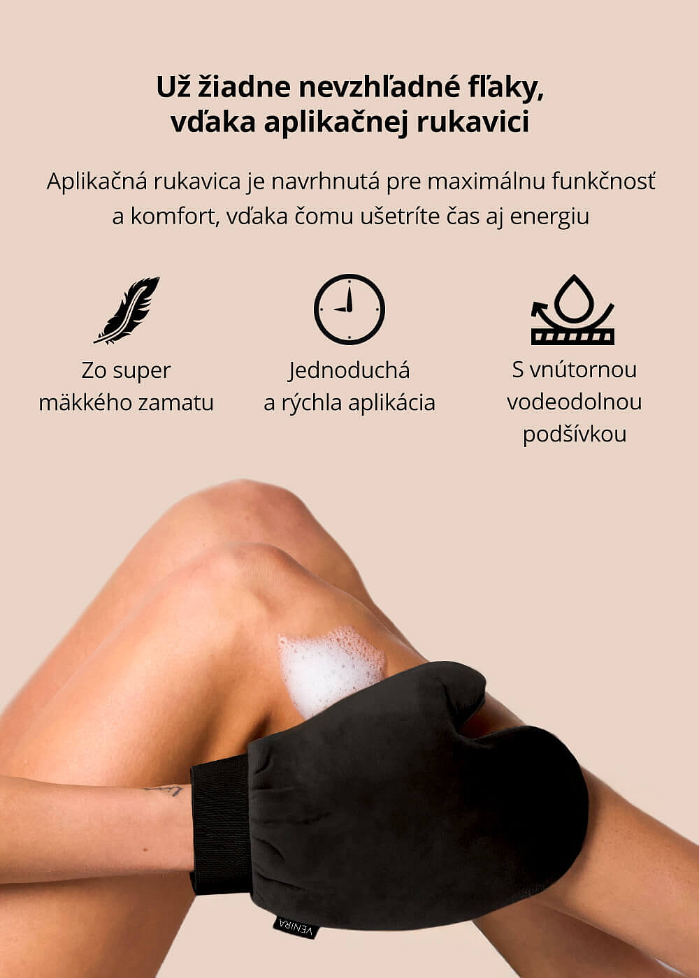 VENIRA aplikačná rukavica na samoopaľovacie prípravky