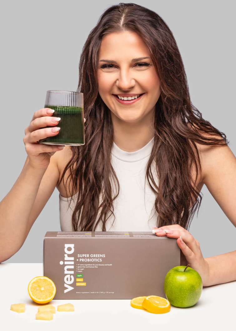 VENIRA super greens + probiotiká - vzorka