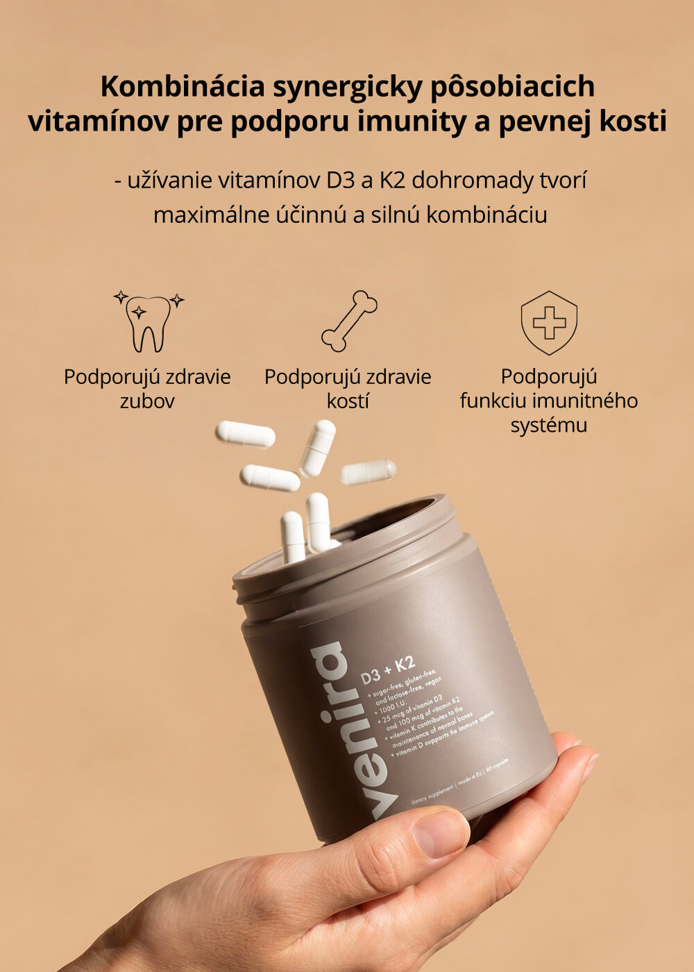 VENIRA vitamín D3 + K2