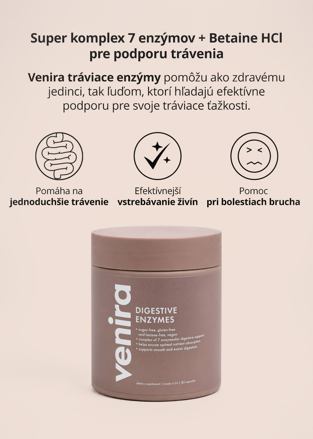 VENIRA tráviace enzýmy