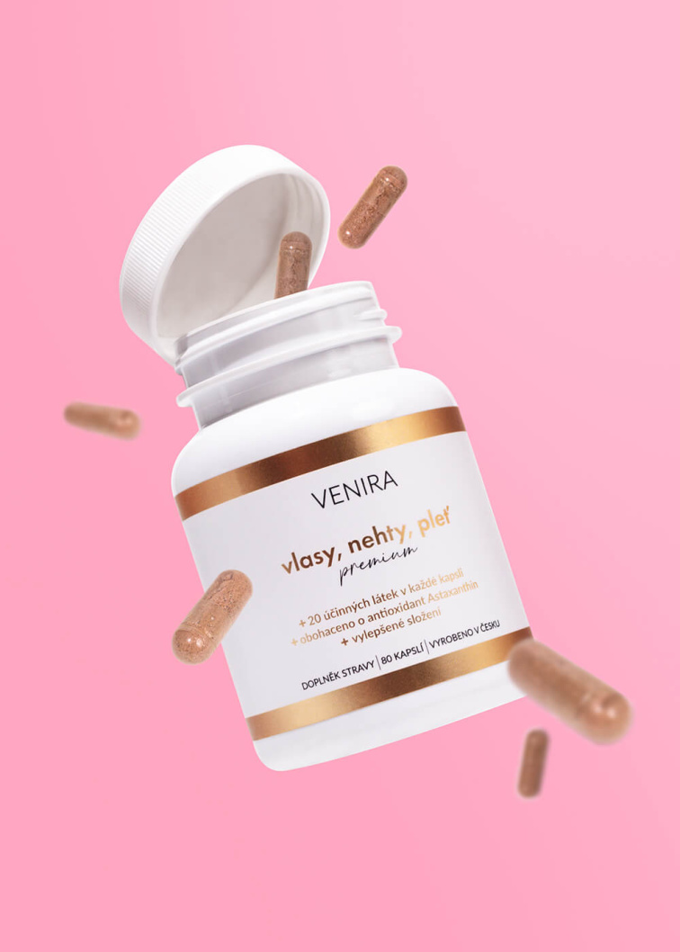 VENIRA PREMIUM kapsule pre vlasy, nechty a pleť