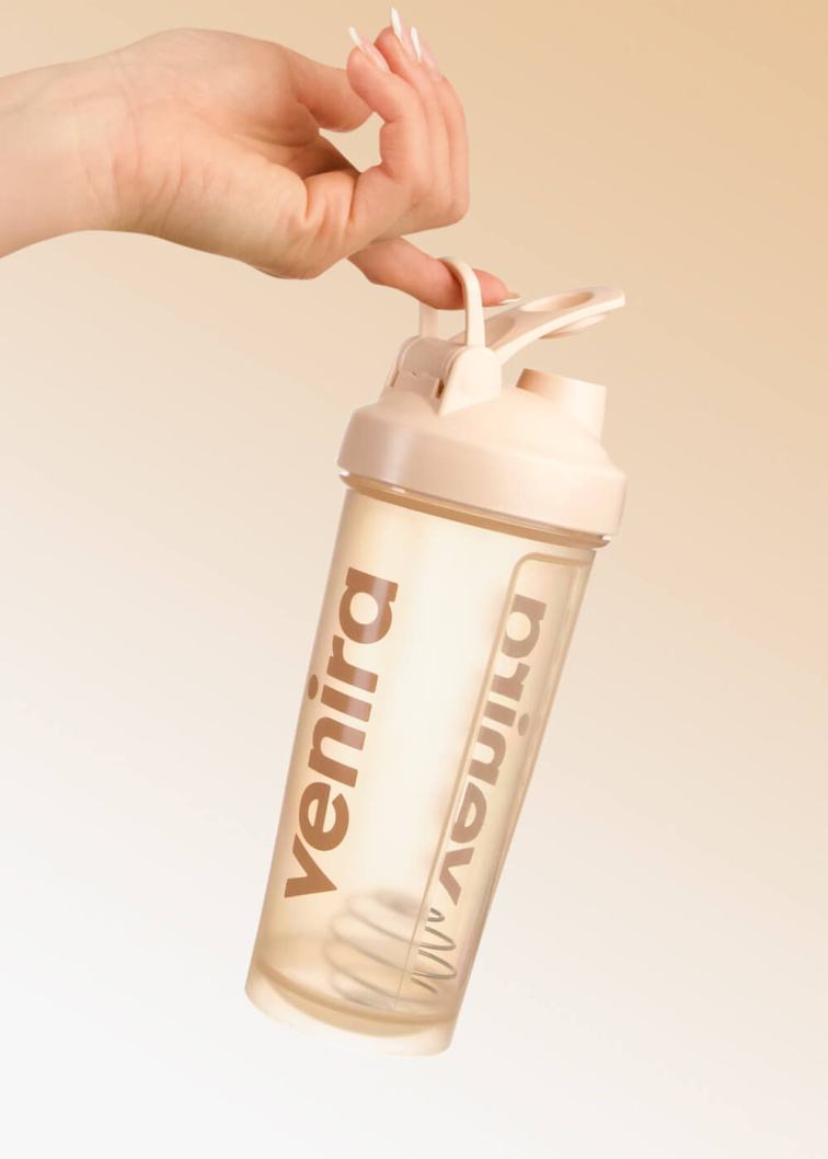 VENIRA shaker PRO s pútkom, béžový