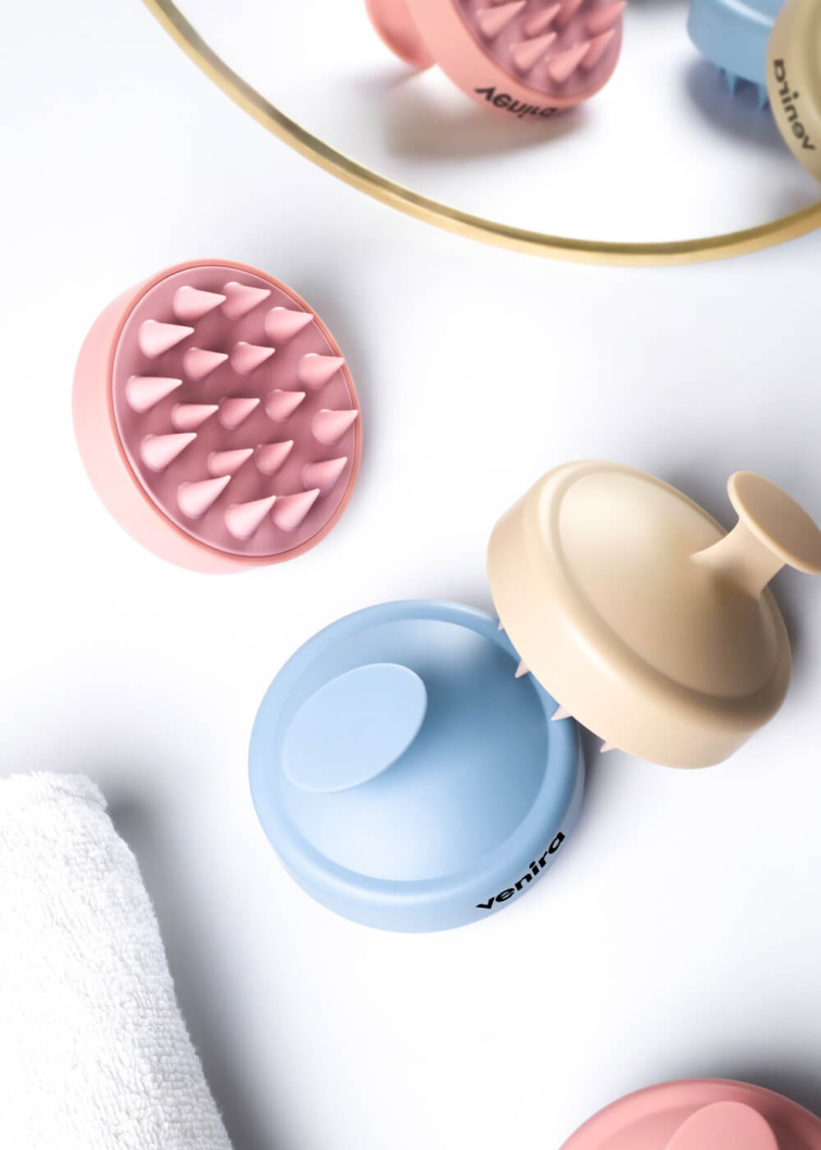 VENIRA stimulačná masážna kefa na pokožku hlavy