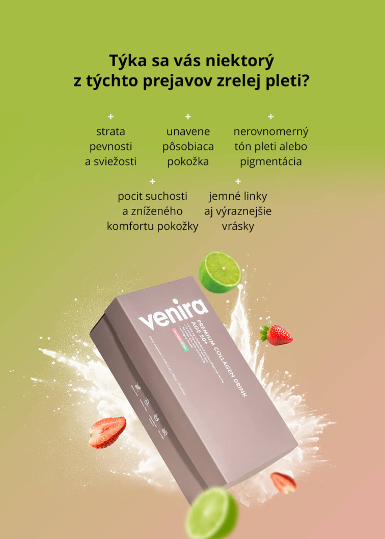 VENIRA PREMIUM kolagénový drink pre vlasy, nechty a pleť, age 50+