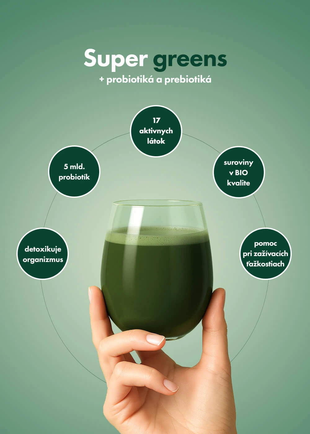 VENIRA super greens + probiotiká - vzorka