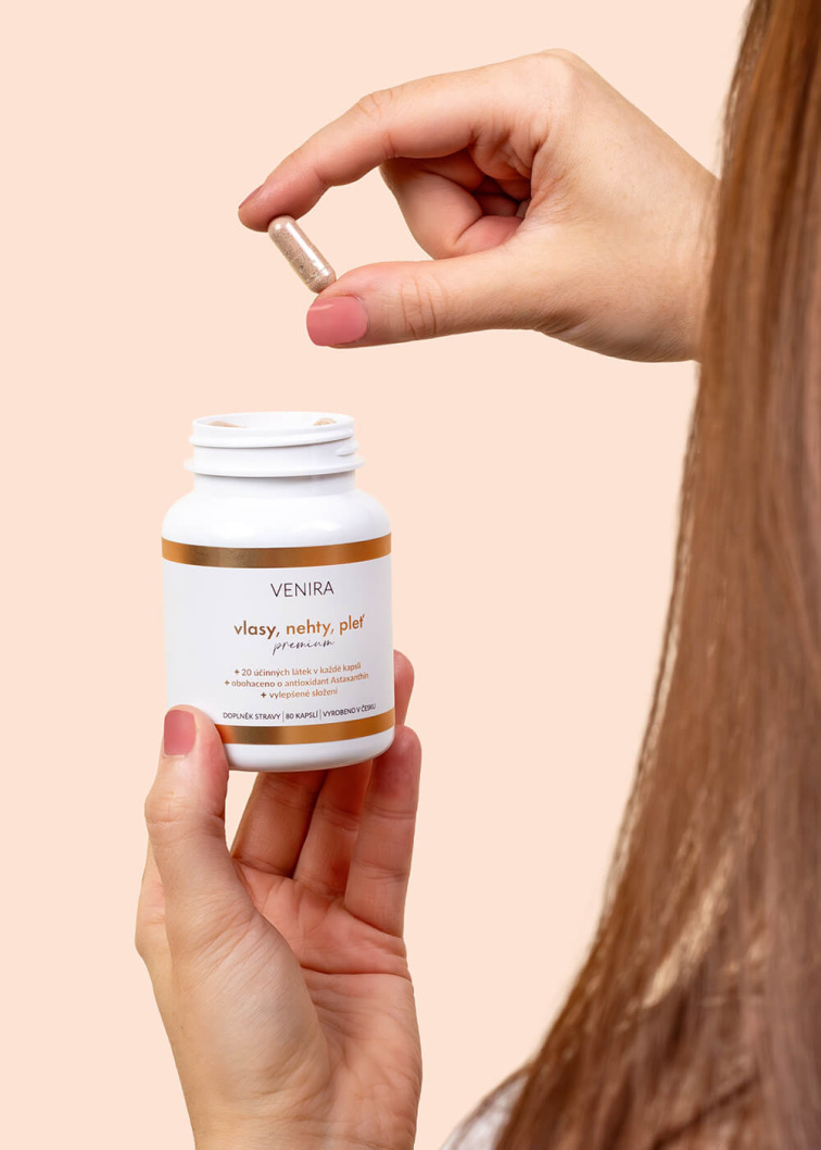 VENIRA PREMIUM kapsule pre vlasy, nechty a pleť