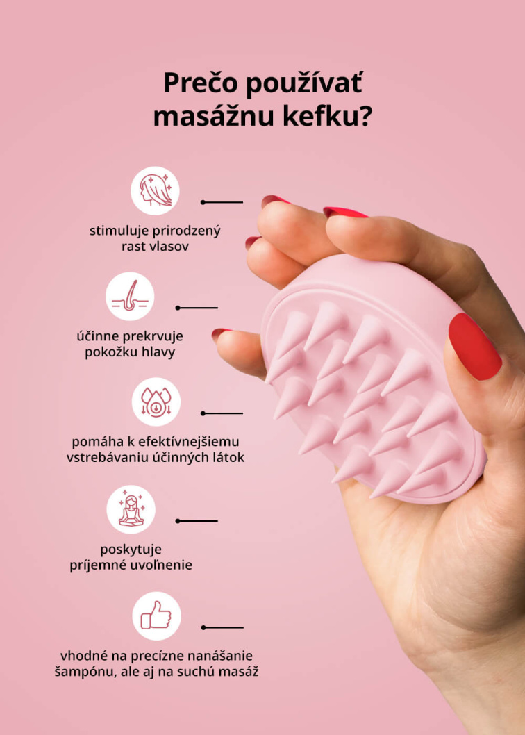 VENIRA stimulačná masážna kefa na pokožku hlavy