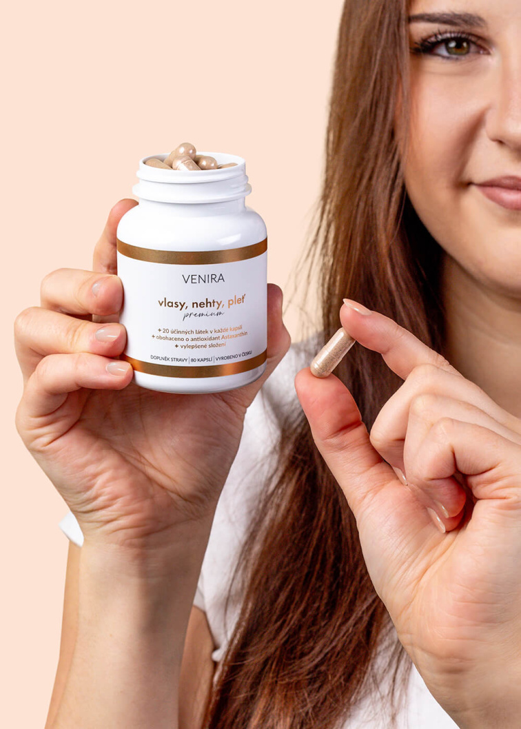 VENIRA PREMIUM kapsule pre vlasy, nechty a pleť