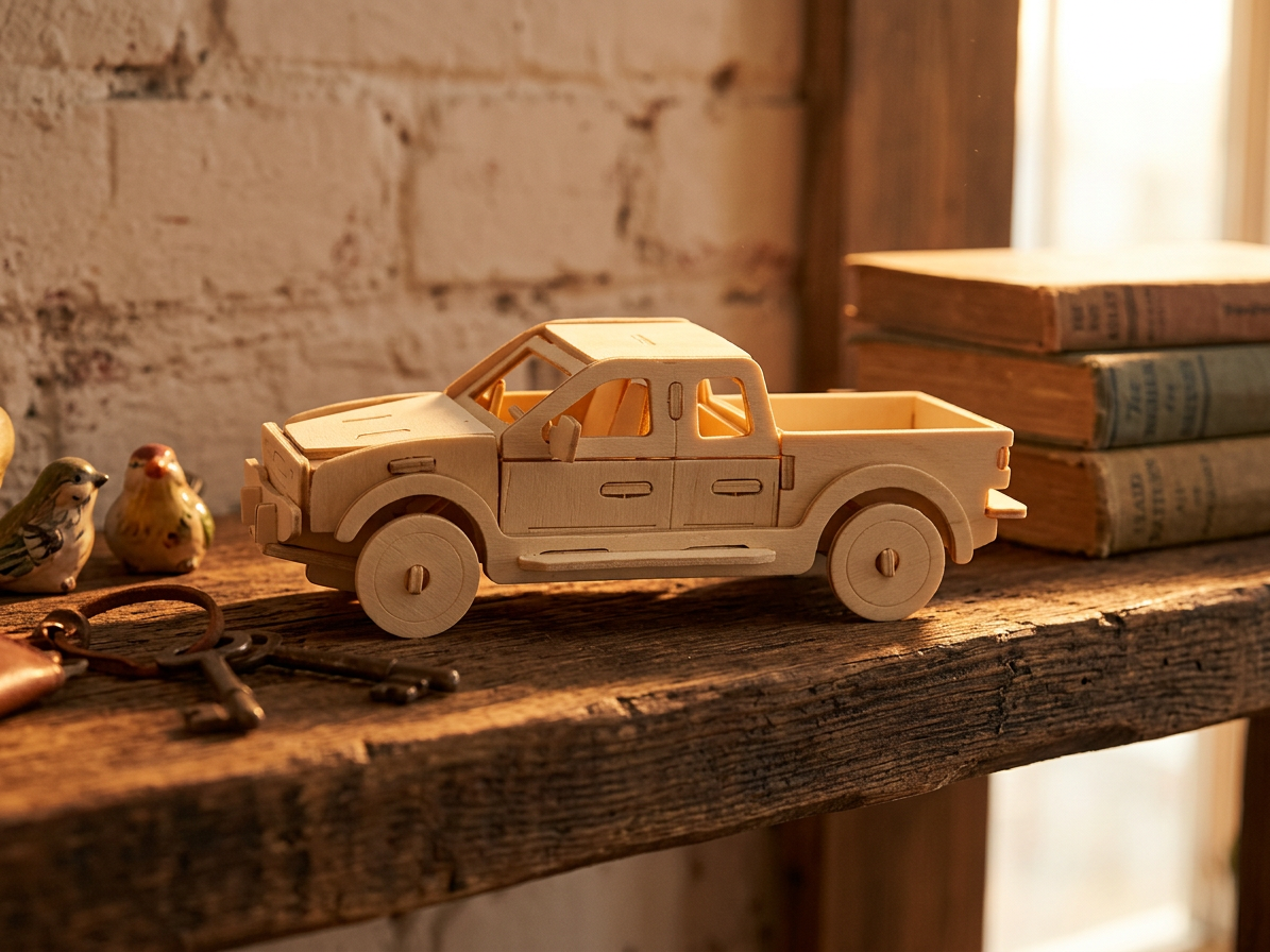 3D dřevěný model auto pickup