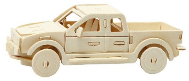 3D dřevěný model auto pickup