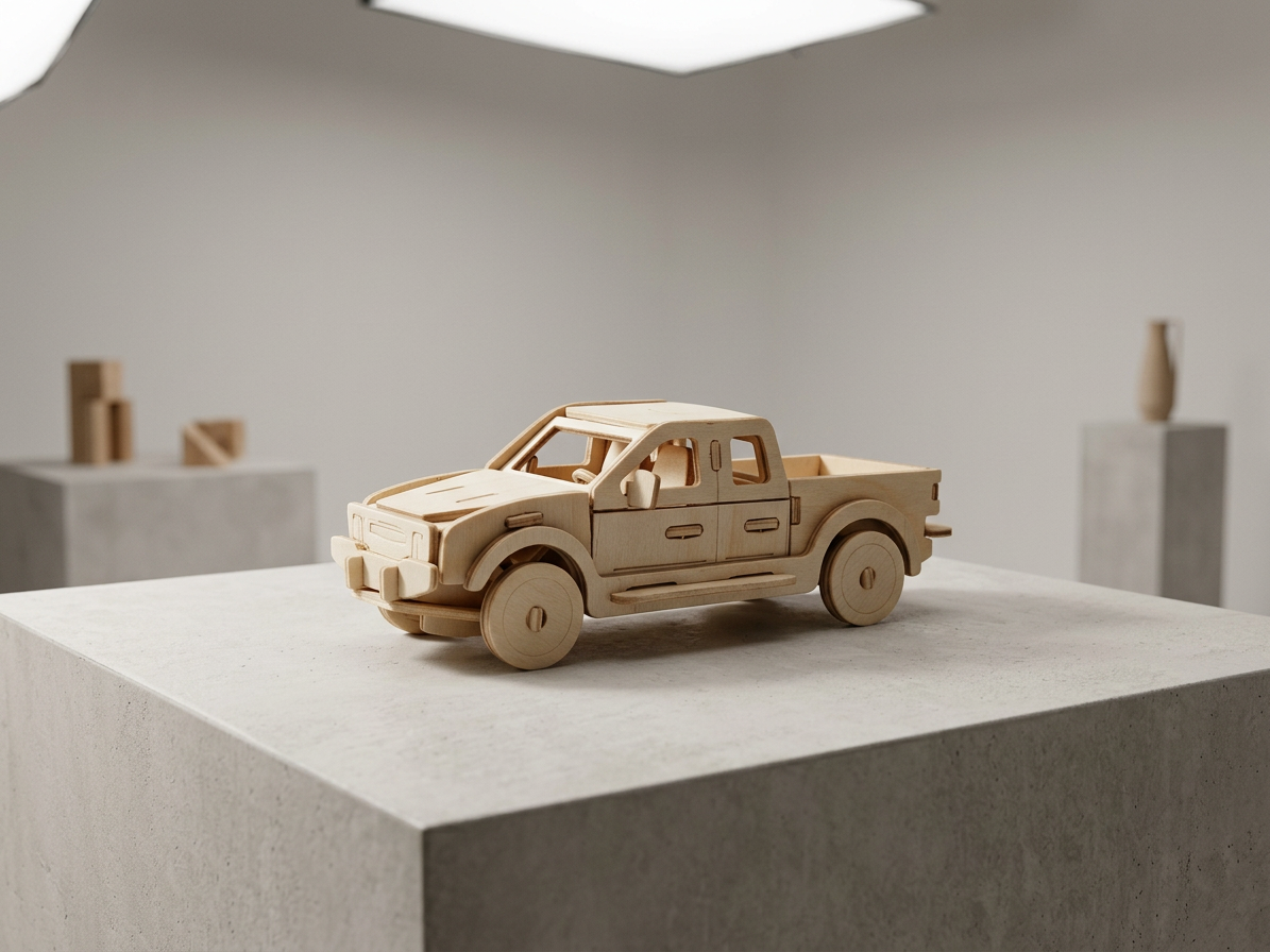3D dřevěný model auto pickup
