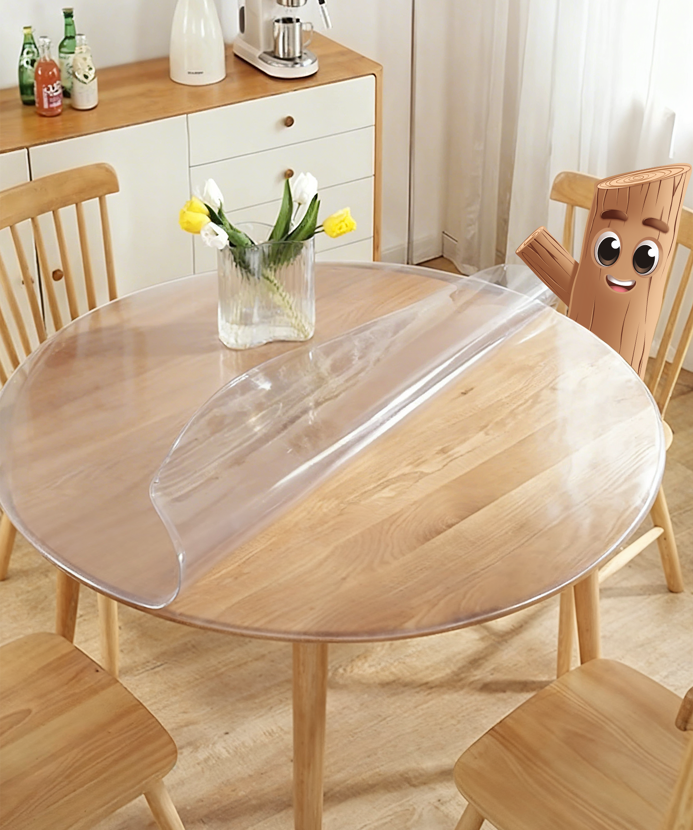 Mäkké sklo na mieru - priehľadné, PVC fólia na stôl