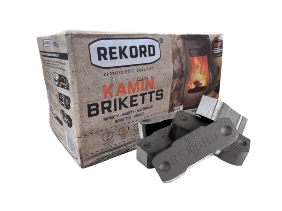 Uhelné brikety REKORD 7 papírová taška 10 kg balení