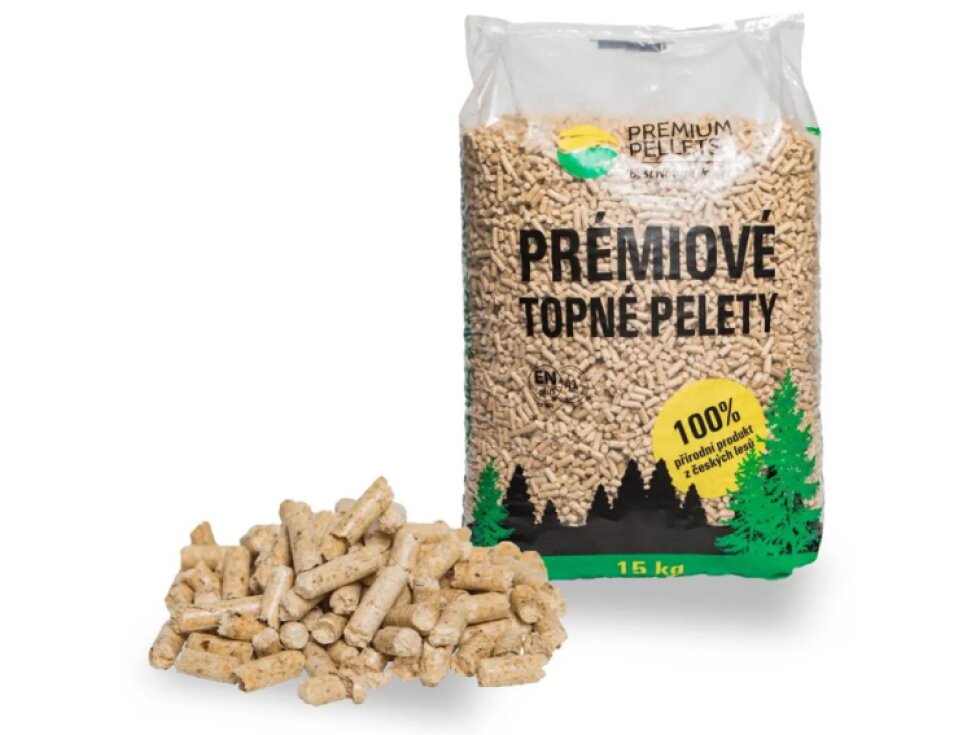 Topné pelety PREMIUM PELLETS ENplus A1 - paleta 1050 kg