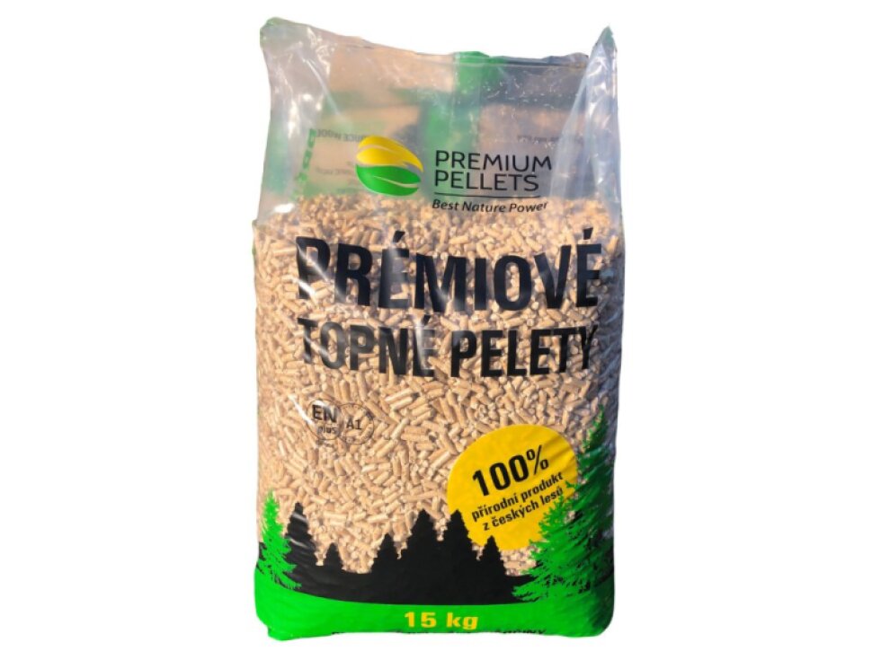 Topné pelety PREMIUM PELLETS ENplus A1 - paleta 1050 kg