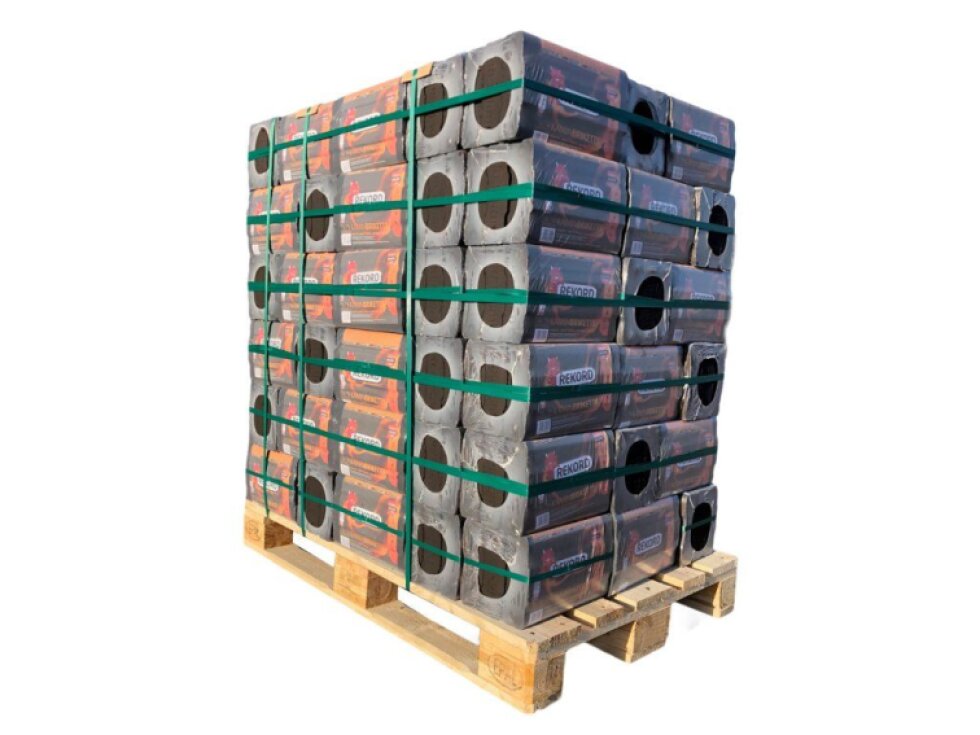 Uhelné brikety REKORD 7 papírová taška - paleta 900 kg