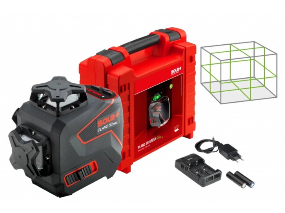 Křížový liniový laser SOLA PLANO 3D Green