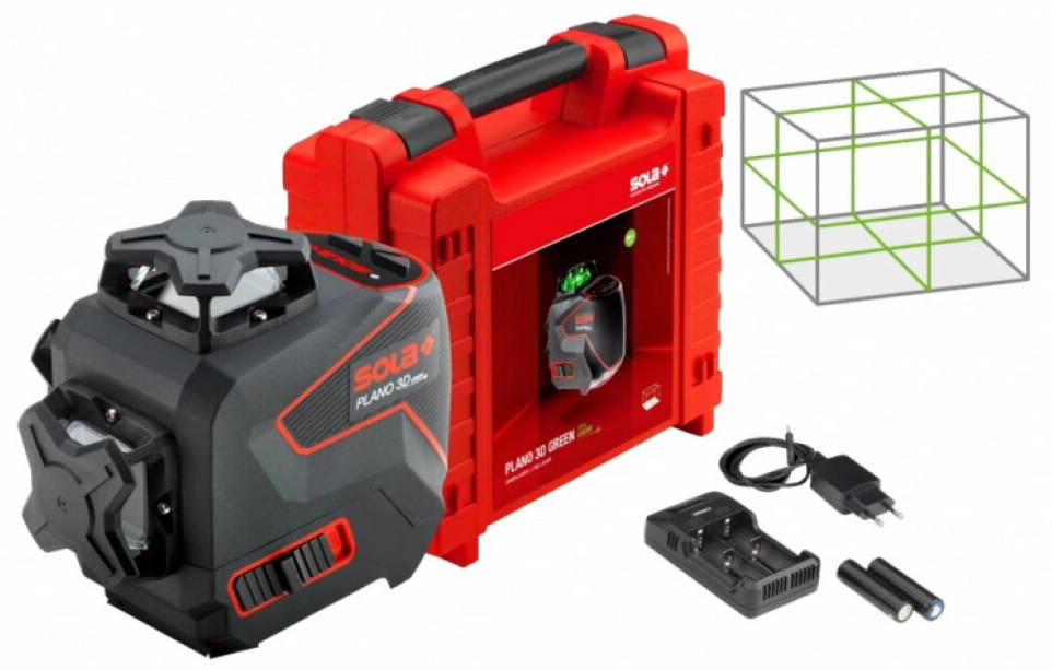 Křížový liniový laser SOLA PLANO 3D Green