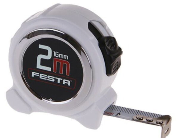 Metr svinovací FESTA Bílá