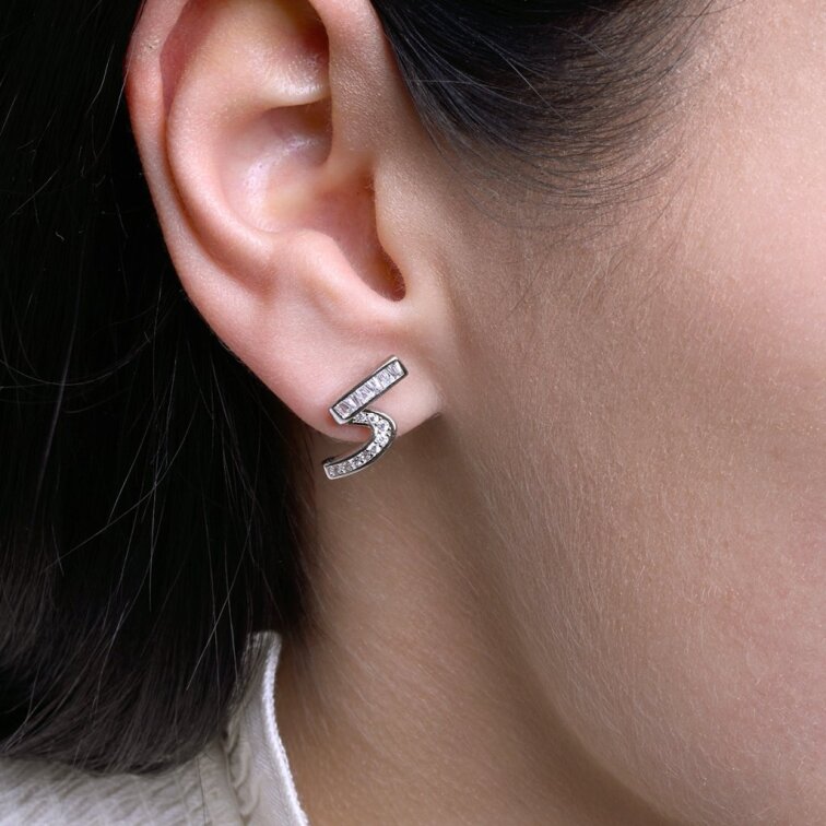 Strieborné náušnice vlnky 11747.1