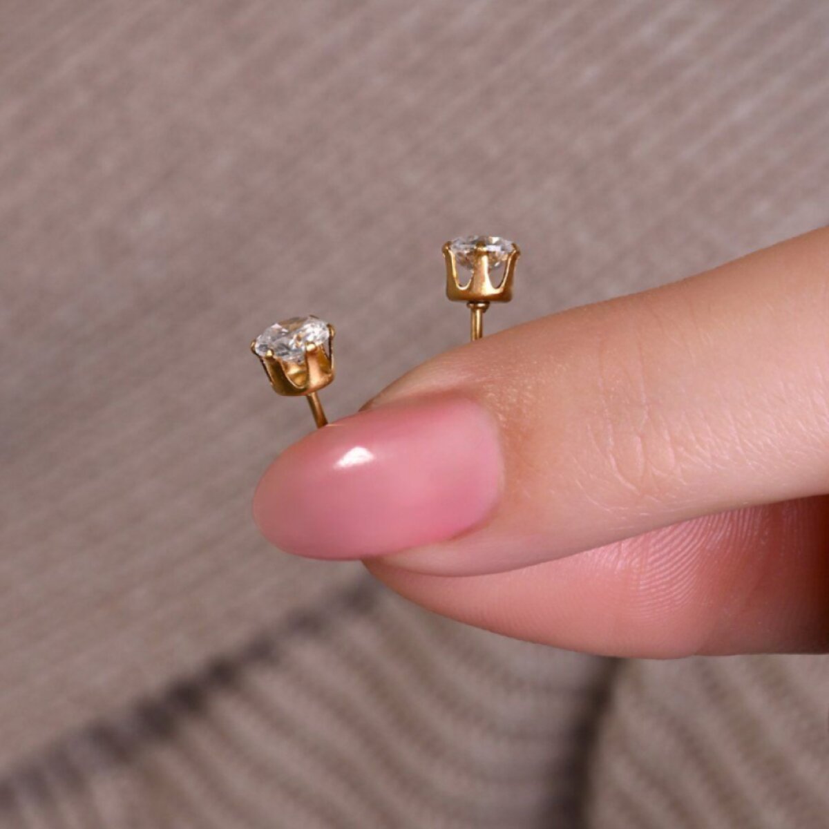 Náušnice s krystalem 41028.1 gold