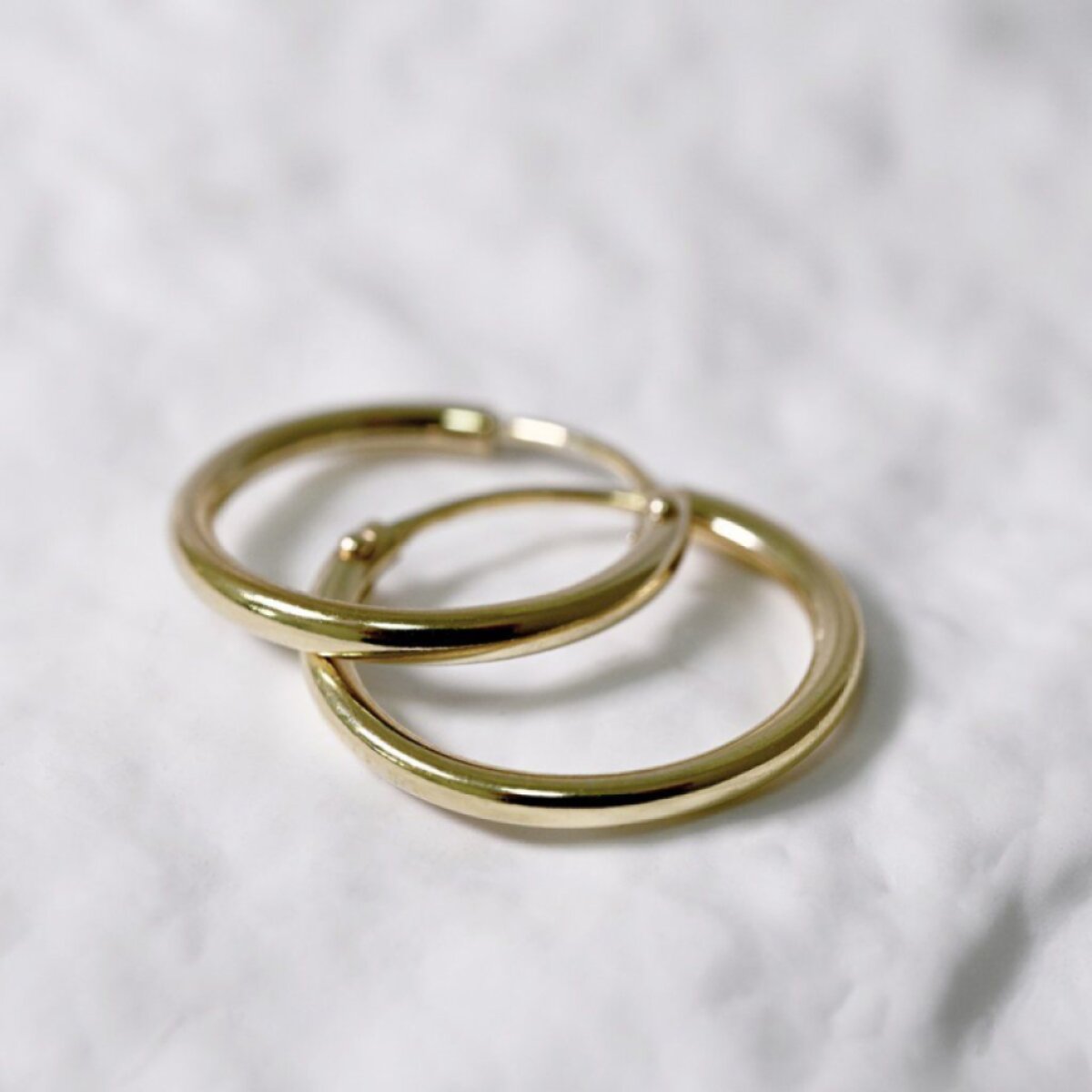 Pozlacené stříbrné náušnice kruhy 61001