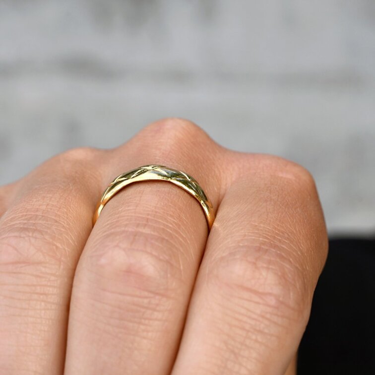 Pozlacený prsten diamantový design 45003.1