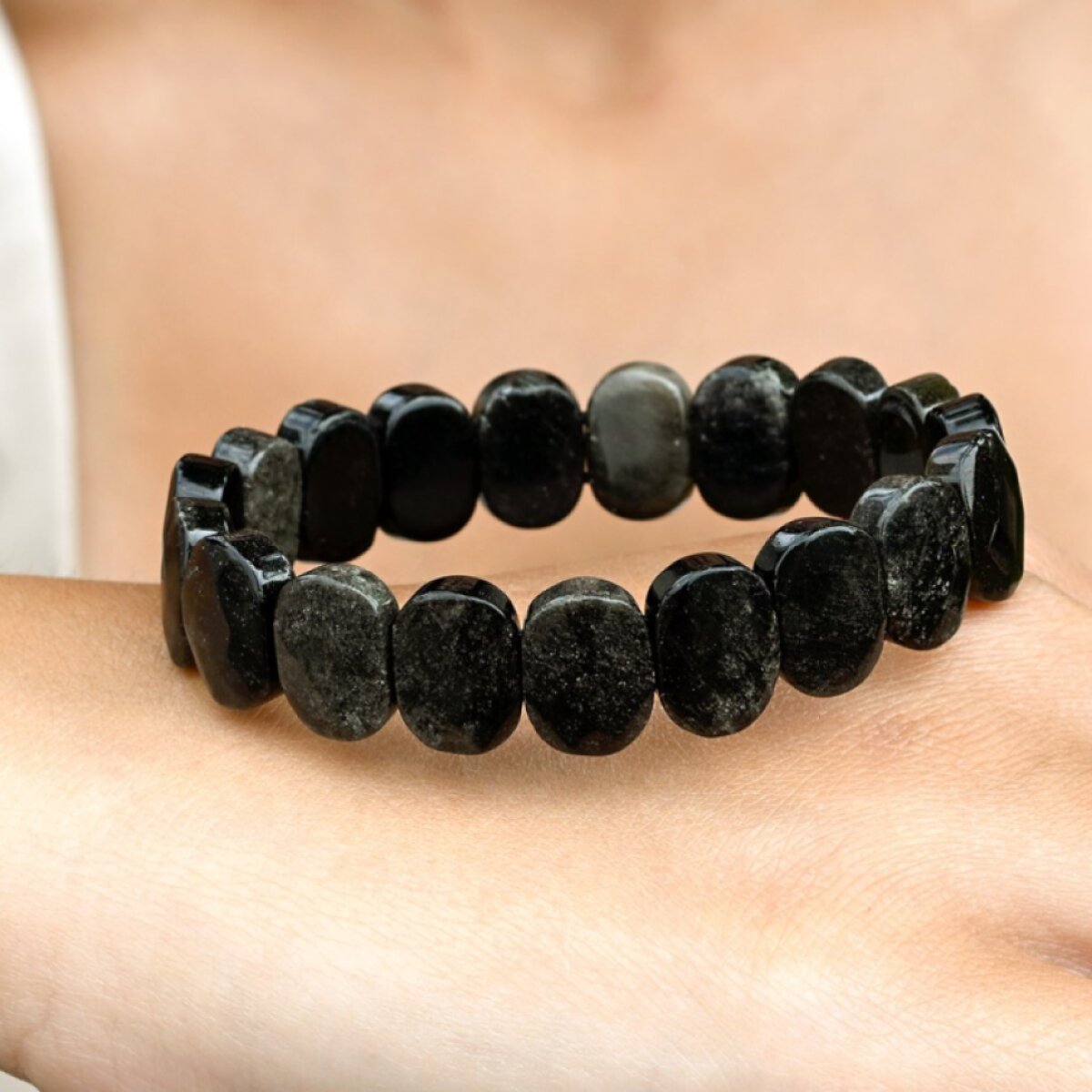 Náramek s minerálními kameny onyx 43057.3
